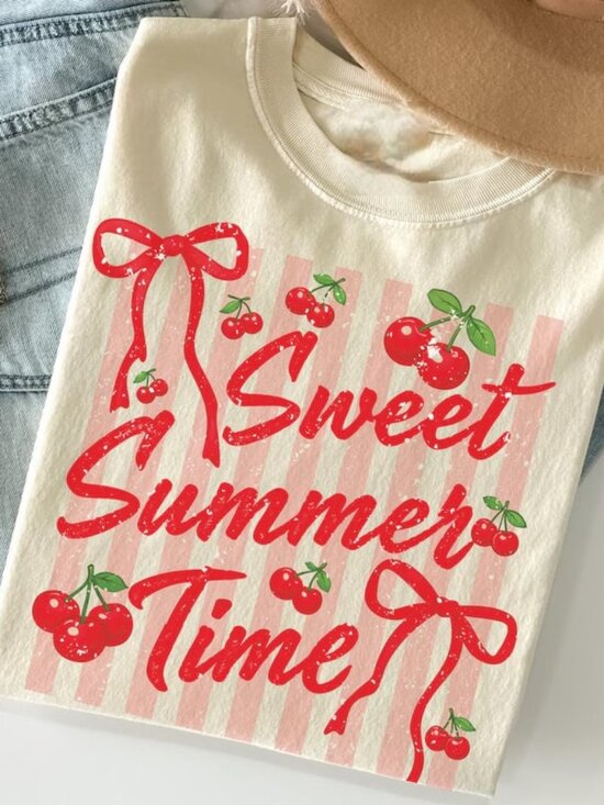 Tops - Sweet Summer Time T-Shirt, Beach Shirt, Funny Summer Shirt